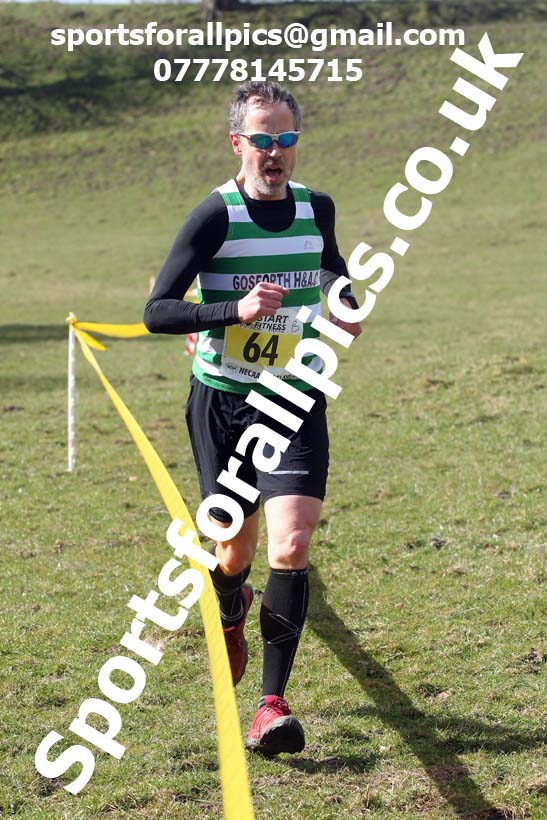 Masters men 2021 NECAA Cross Country Relays, Thornley Farm, Peterlee, Saturday, April 10th. Photo: David T. Hewitson/Sports for All Pics